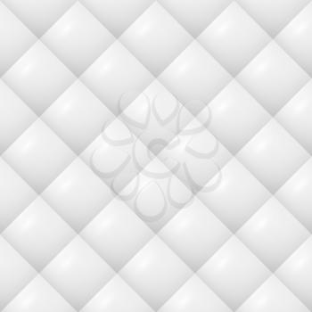 Quilted Pattern Vector. White Soft Neutral Background