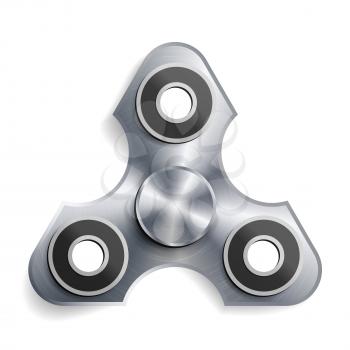 Hand Spinner Toy. Hand Spinning Machine. Rotation. Fidget Finger Spinner Stress, Anxiety Relief Toy. Vector