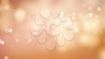 Orange Sweet Bokeh Out Of Focus Background Vector. Abstract Lights On Gold Bokeh Blurred Background.