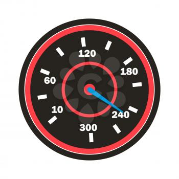 Speedometer Icon Vector. Sport Car Speedometer. Isolated Illustration