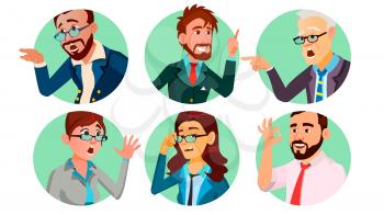 Business People In A Hole Vector. Behavior Concept. Isolated Flat Cartoon illustration
