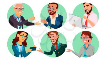 Business People In A Hole Vector. Society Behavior Concept. Isolated Flat Cartoon illustration