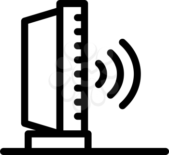 radio sound icon vector. radio sound sign. isolated contour symbol illustration