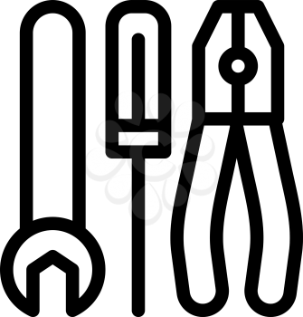 repair tool icon vector. repair tool sign. isolated contour symbol illustration