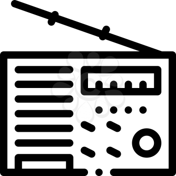 radio device icon vector. radio device sign. isolated contour symbol illustration