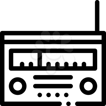 radio gadget icon vector. radio gadget sign. isolated contour symbol illustration
