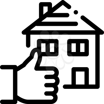 house hand gesture show like icon vector. house hand gesture show like sign. isolated contour symbol illustration