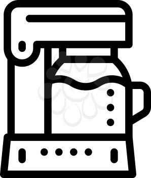 coffee machine icon vector. coffee machine sign. isolated contour symbol illustration