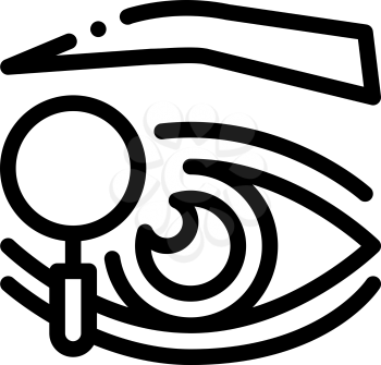 eyelid research icon vector. eyelid research sign. isolated contour symbol illustration