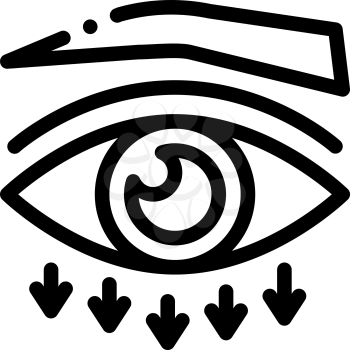 eyelid plastic surgery icon vector. eyelid plastic surgery sign. isolated contour symbol illustration