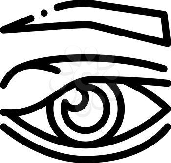 eyelid problem icon vector. eyelid problem sign. isolated contour symbol illustration