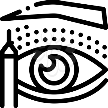 eyelid surgery design phase icon vector. eyelid surgery design phase sign. isolated contour symbol illustration