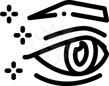 eyelid surgery result icon vector. eyelid surgery result sign. isolated contour symbol illustration