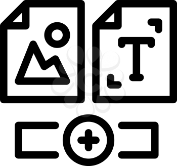 web side image and text icon vector. web side image and text sign. isolated contour symbol illustration