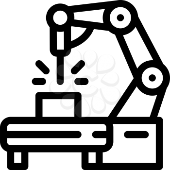 manufacturing engineering machine icon vector. manufacturing engineering machine sign. isolated contour symbol illustration