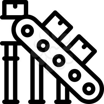 manufacturing conveyor belt icon vector. manufacturing conveyor belt sign. isolated contour symbol illustration