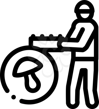 mushroom farmer icon vector. mushroom farmer sign. isolated contour symbol illustration