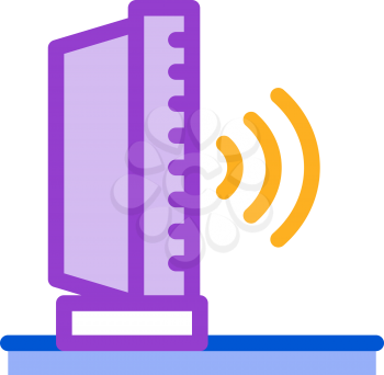 radio sound icon vector. radio sound sign. color symbol illustration
