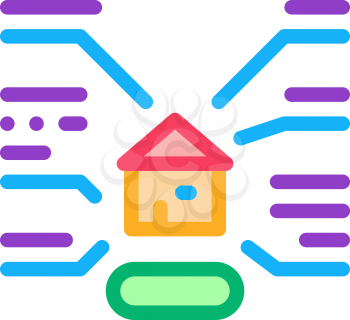 house characteristics icon vector. house characteristics sign. color symbol illustration