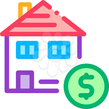 house sale icon vector. house sale sign. color symbol illustration