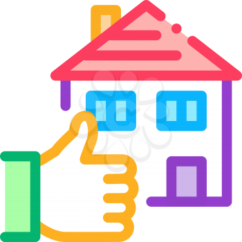 house hand gesture show like icon vector. house hand gesture show like sign. color symbol illustration