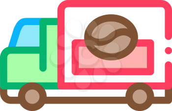 coffee production delivery icon vector. coffee production delivery sign. color symbol illustration