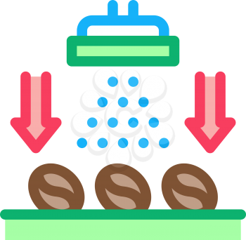 coffee beans washing icon vector. coffee beans washing sign. color symbol illustration