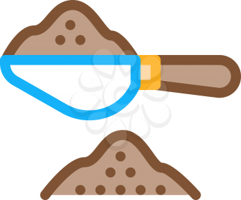 coffee spoon icon vector. coffee spoon sign. color symbol illustration