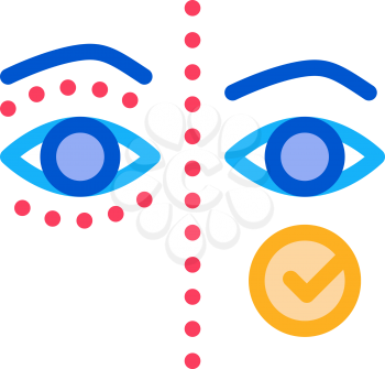 eyelid surgery before and after icon vector. eyelid surgery before and after sign. color symbol illustration