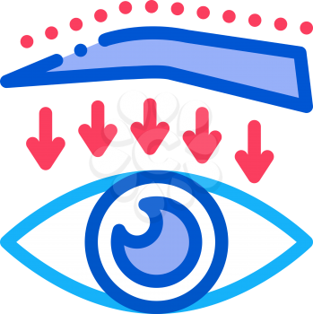eyebrow down surgery icon vector. eyebrow down surgery sign. color symbol illustration
