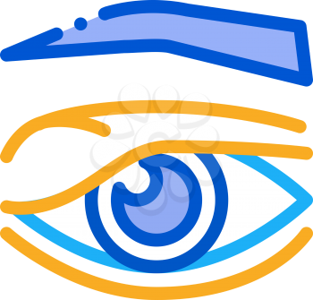 eyelid problem icon vector. eyelid problem sign. color symbol illustration