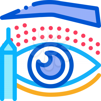 eyelid surgery design phase icon vector. eyelid surgery design phase sign. color symbol illustration