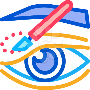 eyelid surgery incision icon vector. eyelid surgery incision sign. color symbol illustration