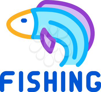 fishing business icon vector. fishing business sign. color symbol illustration