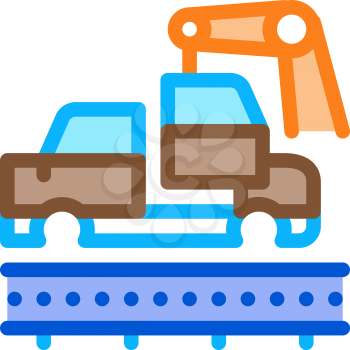 car manufacturing icon vector. car manufacturing sign. color symbol illustration
