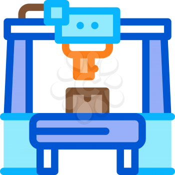 manufacturing machine icon vector. manufacturing machine sign. color symbol illustration