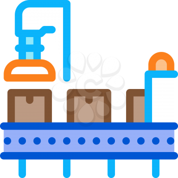 manufacturing process icon vector. manufacturing process sign. color symbol illustration
