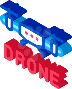 drone fly toy machine icon vector. isometric drone fly toy machine sign. color isolated symbol illustration