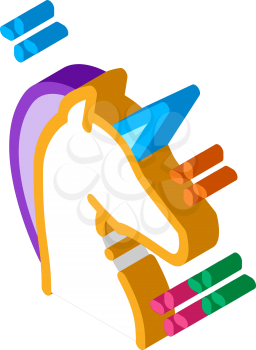 lgbt unicorn icon vector. isometric lgbt unicorn sign. color isolated symbol illustration
