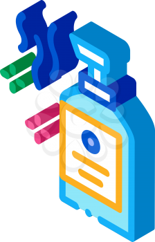 aromatic liquid soap bottle icon vector. isometric aromatic liquid soap bottle sign. color isolated symbol illustration