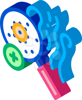 odor smell microbe research icon vector. isometric odor smell microbe research sign. color isolated symbol illustration