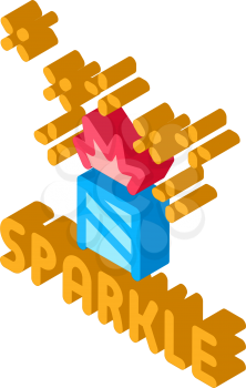 sparkle firework icon vector. isometric sparkle firework sign. color isolated symbol illustration