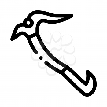 Sport Ice Axe Tool Alpinism Equipment Vector Icon Thin Line. Compass And Glasses, Mountain Direction And Burner Mountaineering Alpinism Equipment Concept Linear Pictogram. Contour Outline Illustration