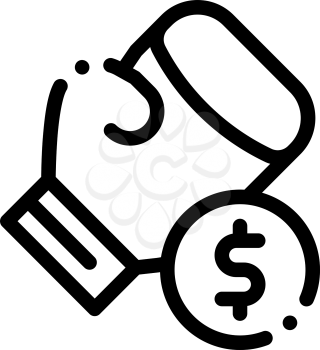 Boxing Hand Sign Betting And Gambling Icon Vector Thin Line. Contour Illustration
