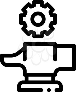 Spare Parts for Production Metallurgical Icon Vector Thin Line. Contour Illustration