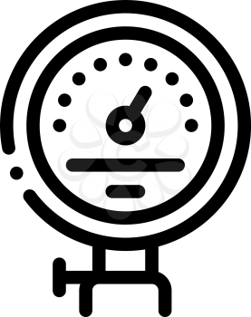 Power Counter Metallurgical Icon Vector Thin Line. Contour Illustration