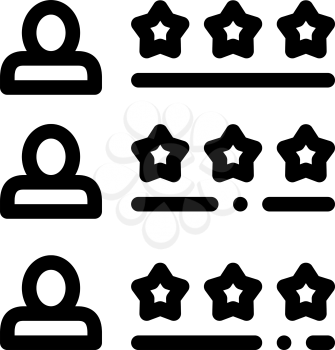 Driver Rating Sheet Online Taxi Icon Vector Thin Line. Contour Illustration