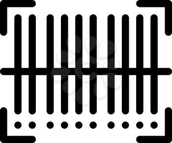 Barcode Postal Transportation Company Icon Vector Thin Line. Contour Illustration