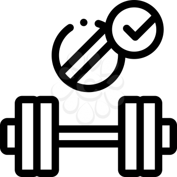 Barbell Supplements Icon Vector Thin Line. Contour Illustration