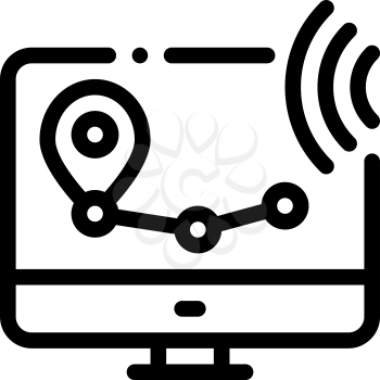 Wi-Fi Wireless Surveillance Voice Control Icon Vector Thin Line. Contour Illustration